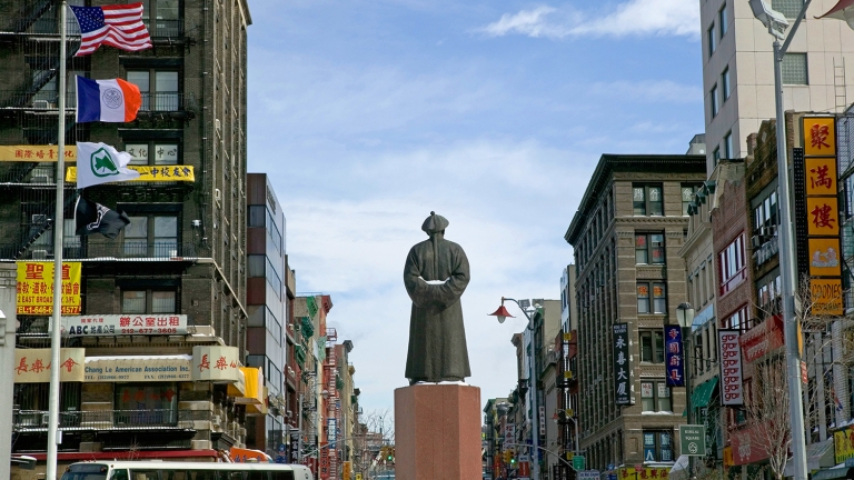 Ze Xu Statue in Chinatown, NYC